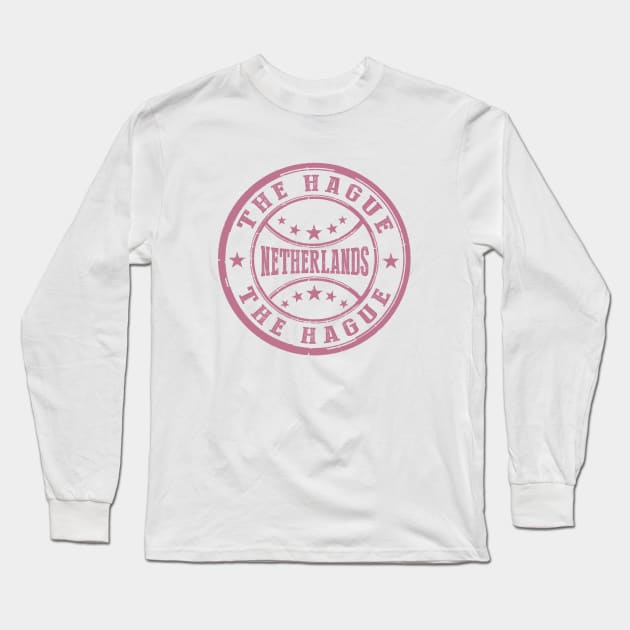 Stamp City Of The Hague Long Sleeve T-Shirt by dejava